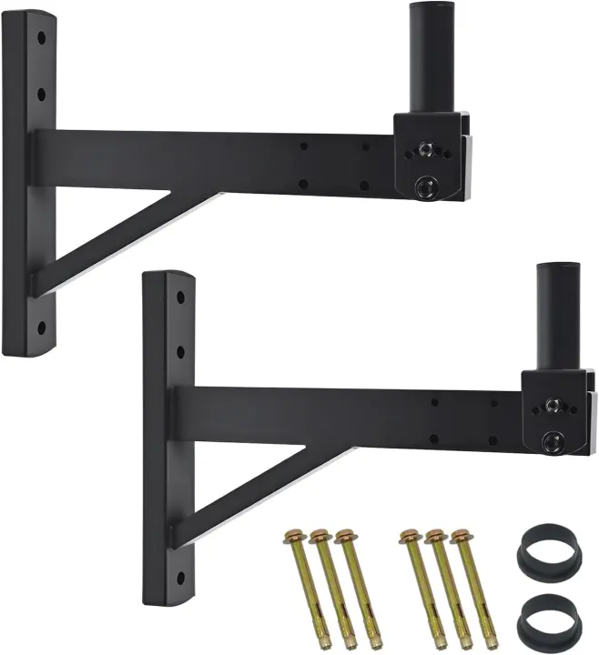 Adjustable Wall Speaker Brackets (Pair) — Tilt, 100 lb Capacity